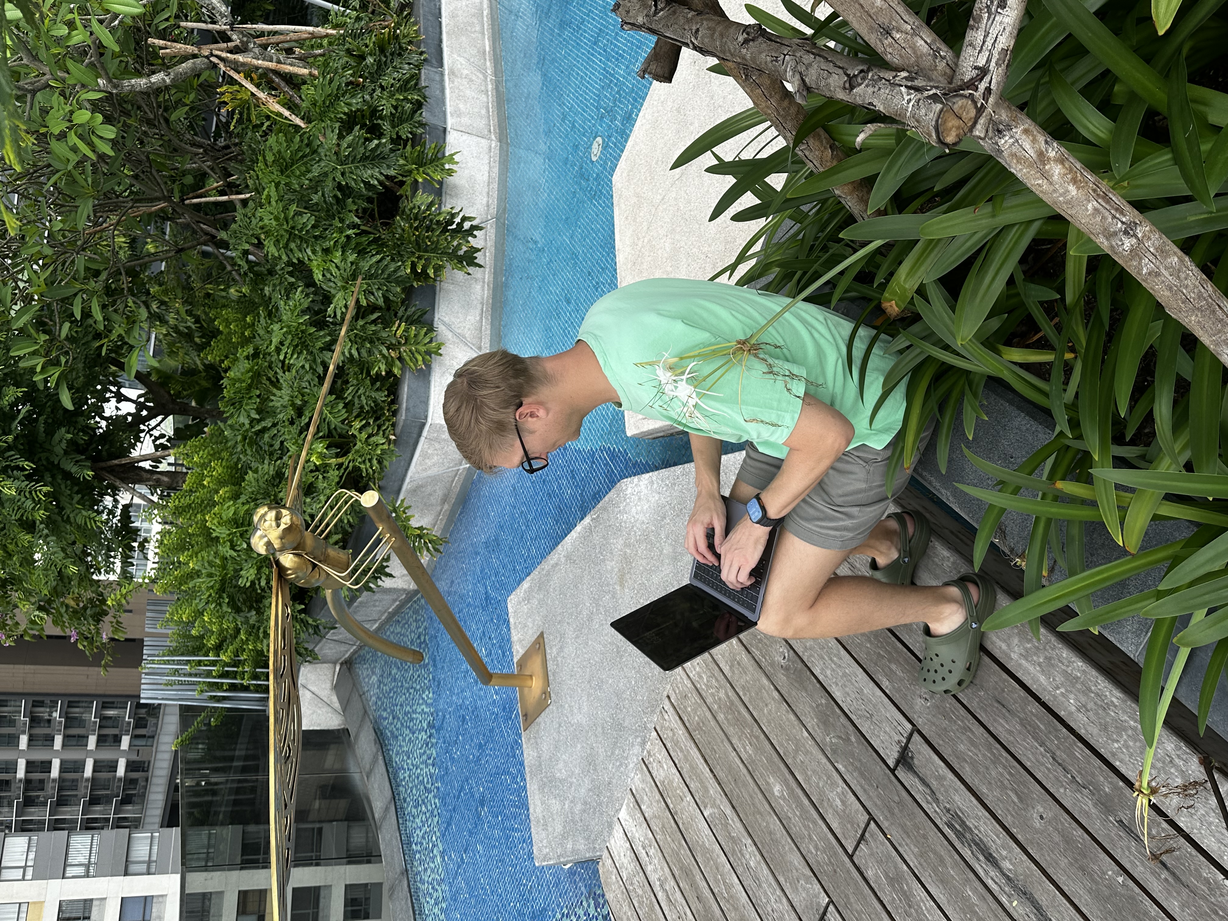 Enjoying working outside